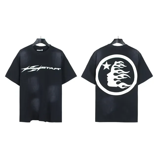 Black Distressed Graphic Print Oversized T-Shirt and Shorts Casual Set 4