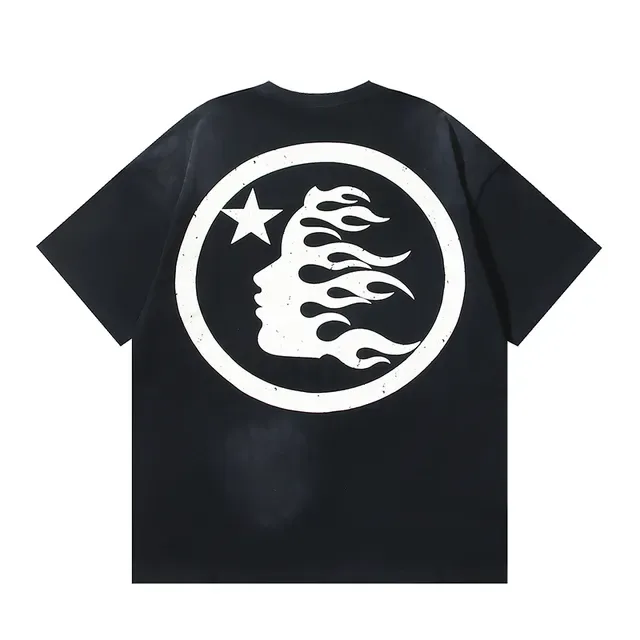 Black Distressed Graphic Print Oversized T-Shirt and Shorts Casual Set 5