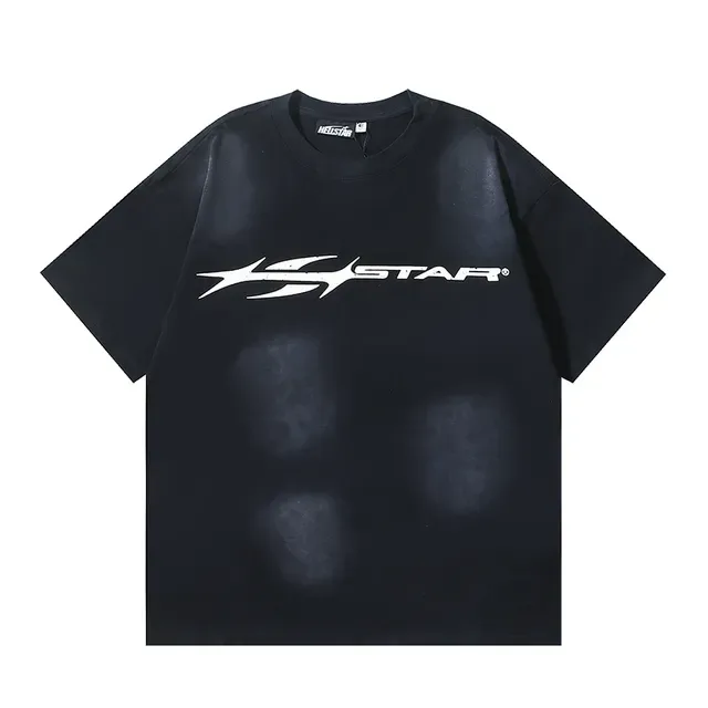 Black Distressed Graphic Print Oversized T-Shirt and Shorts Casual Set 6