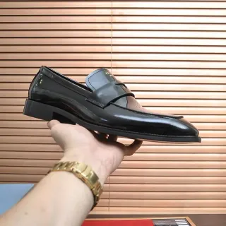 Black Glossy Patent Leather Penny Strap Loafer
