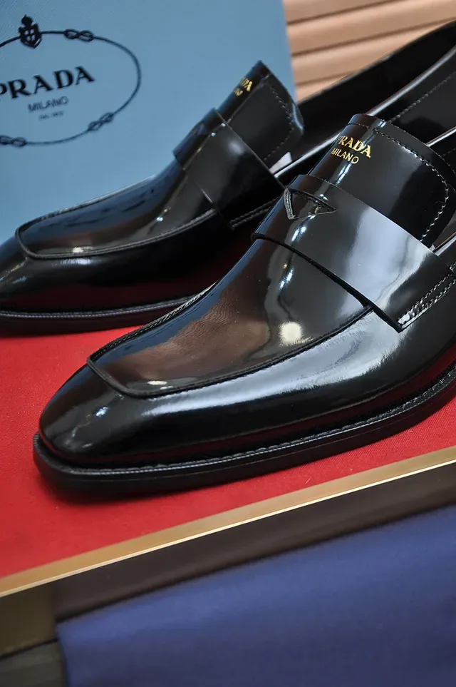 Black Glossy Patent Leather Penny Strap Loafer 2