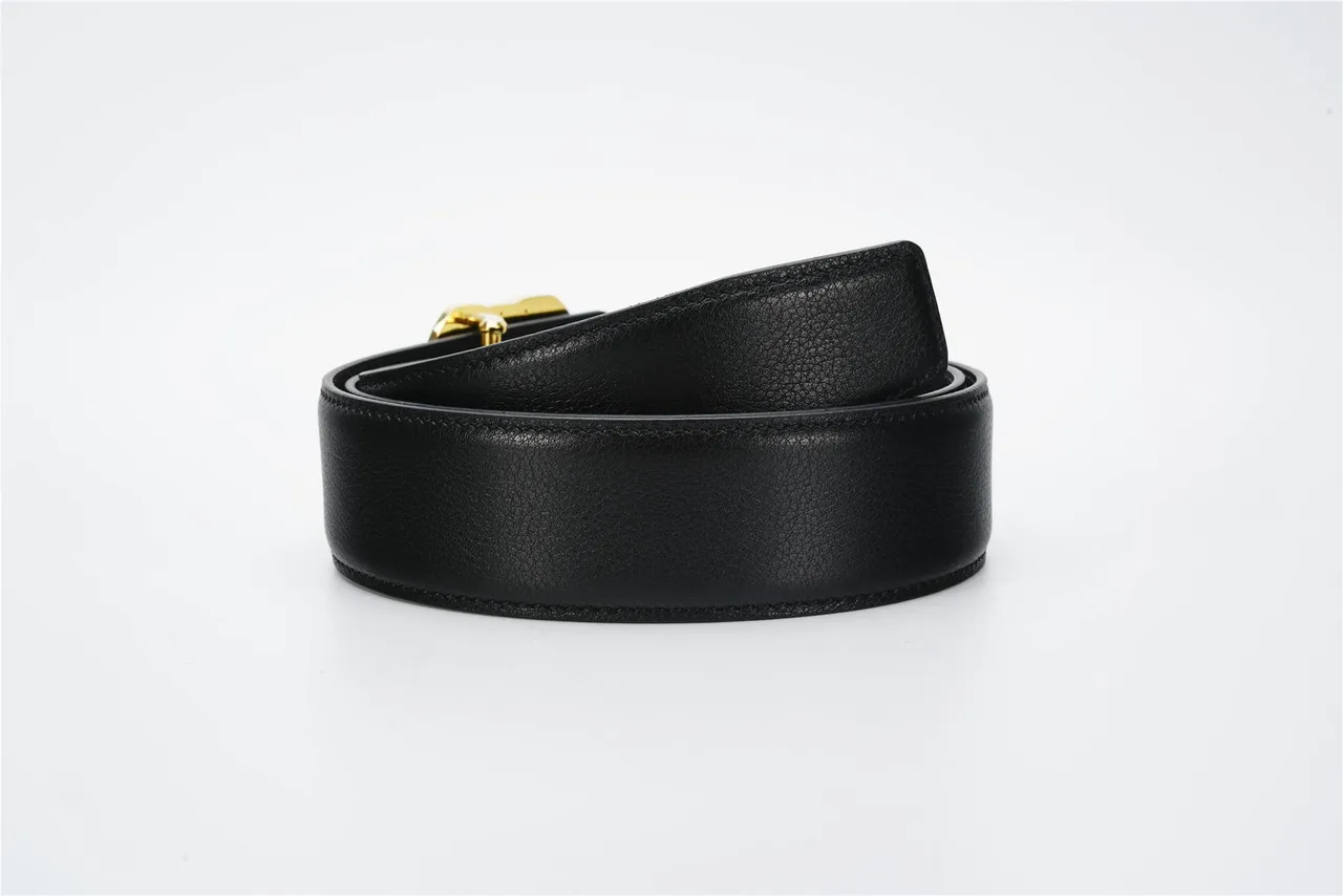 Black Gold Eagle-Head Buckle Layered Octagonal Frame Leather Belt 5