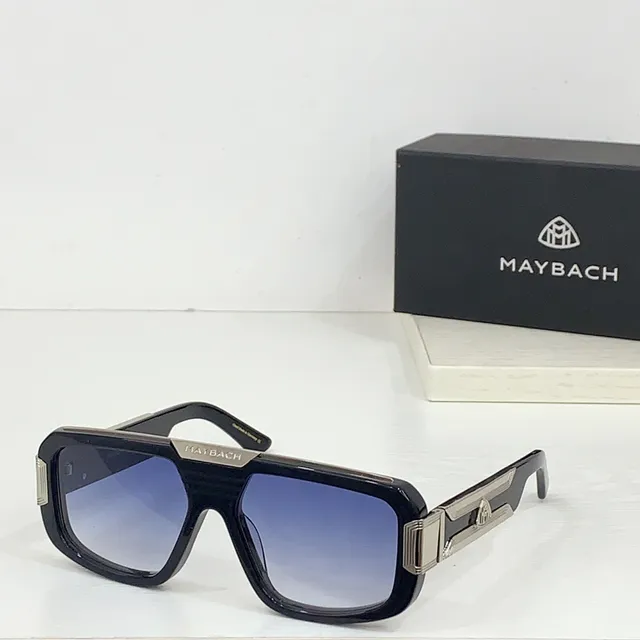 Black Gold Oversized Rectangular Frame Marbled Acetate Temples Sunglasses 6