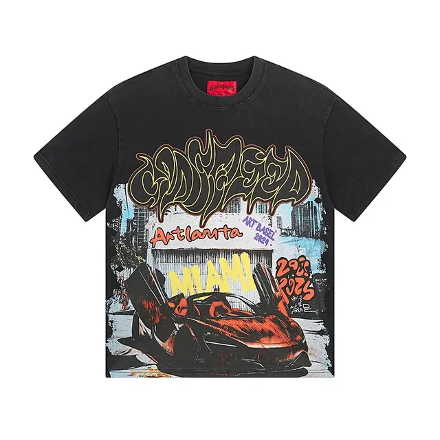 Black Graphic Print Oversized T-Shirt 2
