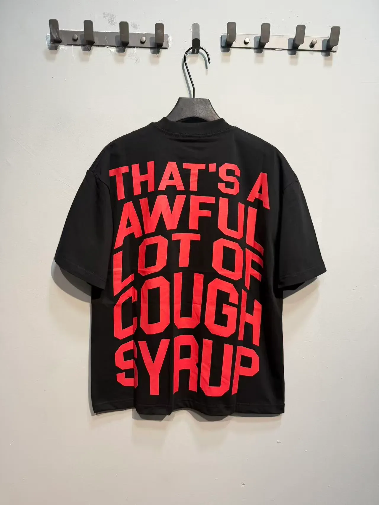 Black Graphic-Print Oversized T-Shirt 6