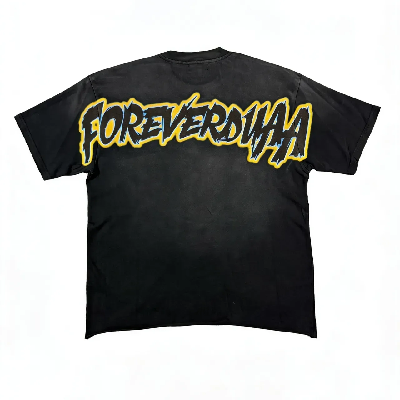 Black Graphic-Print UFO Illustration T-Shirt 8