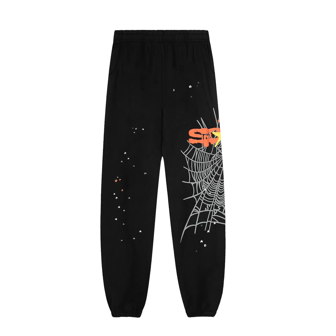 Black Graphic Spiderweb Star Print Tracksuit 4