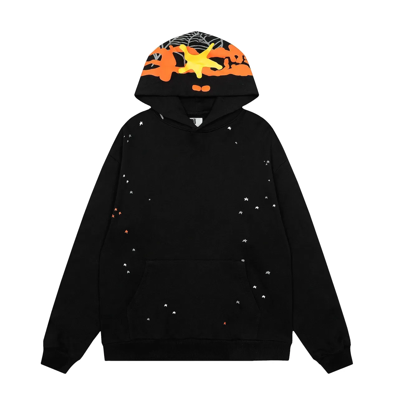 Black Graphic Spiderweb Star Print Tracksuit 7