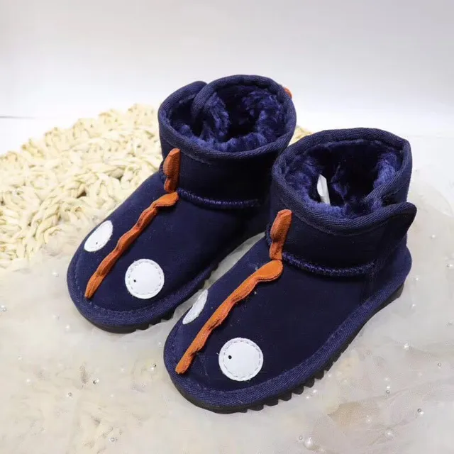 Bottes de neige intérieur doublure peluche appliqué thématique dinosaure noir et vert 20