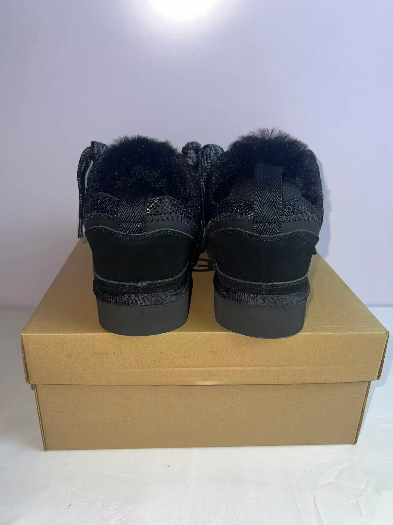 Black High-Top Platform Sole Sneakers 3