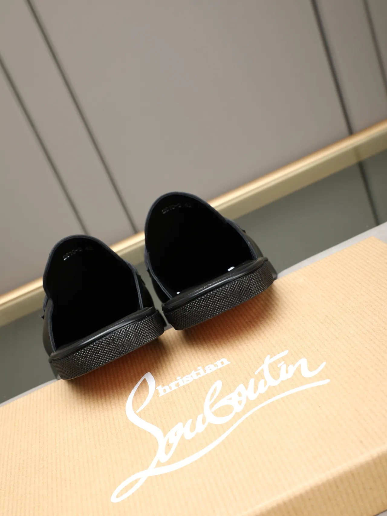 Black Leather Backless Slip-On Loafer 3