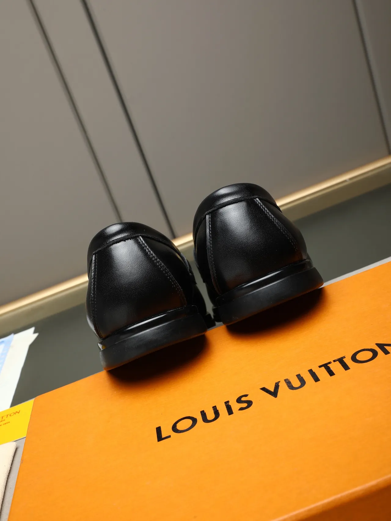 Black Leather Penny Strap Loafer 4