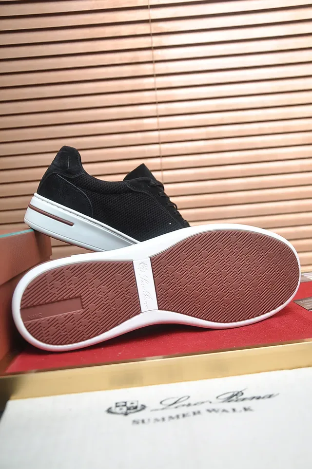 Black Mesh and Suede Low-Top Lifestyle Sneaker 3