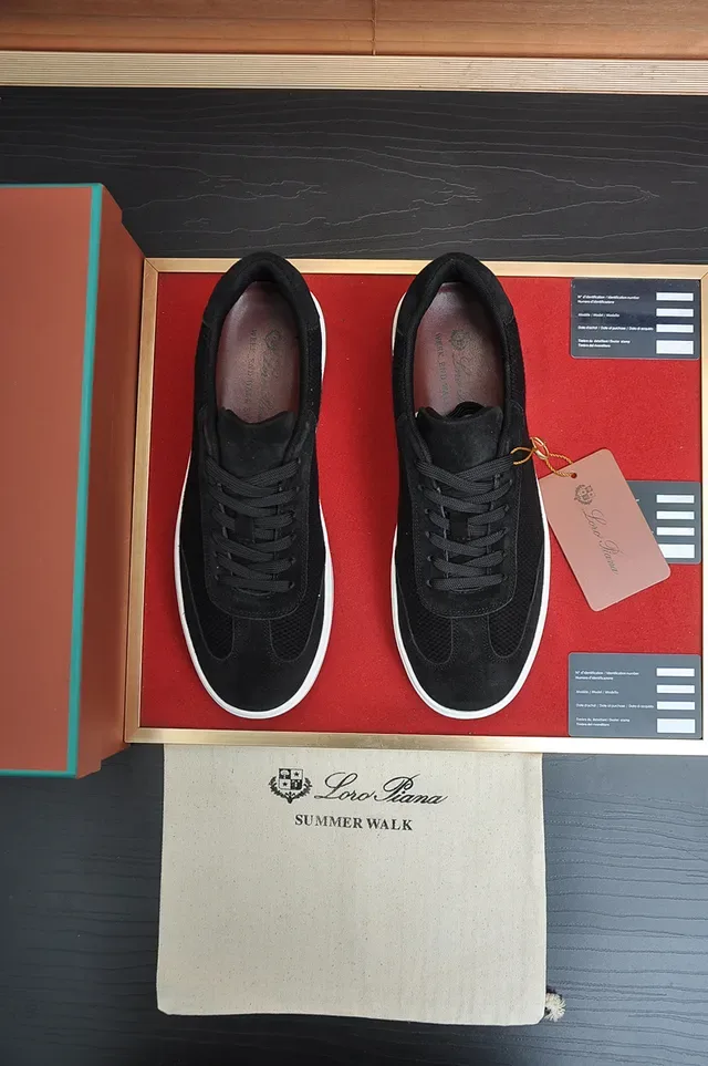 Black Mesh and Suede Low-Top Lifestyle Sneaker 5