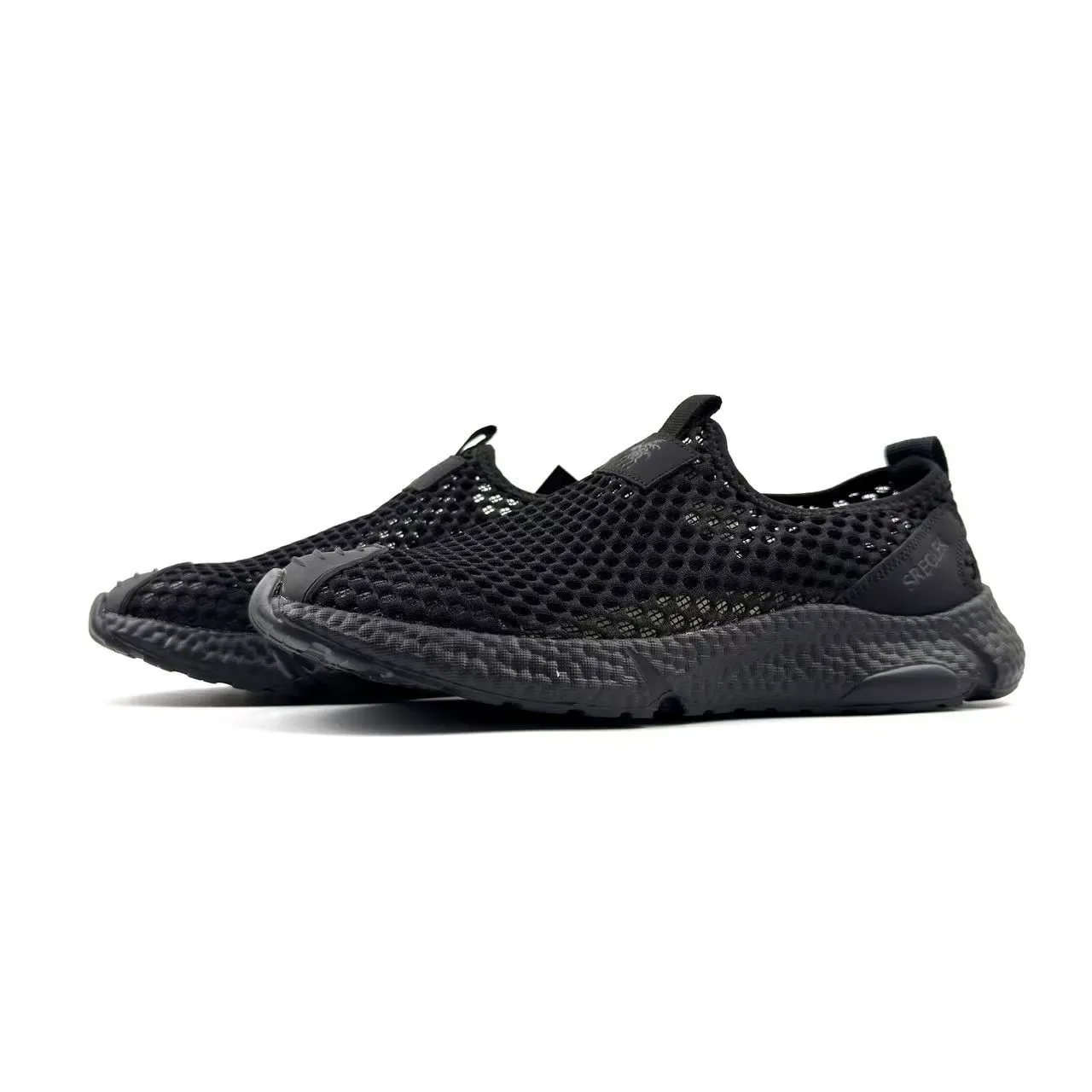 Black Mesh Slip-On Lifestyle Sneaker 14