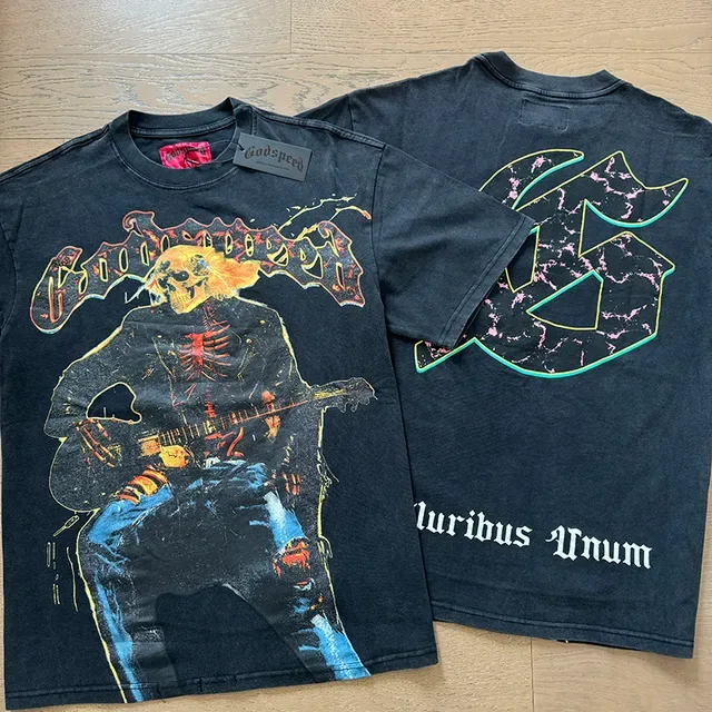 Black Multicolor Graphic Print Oversized Double-Sided T-Shirt 7