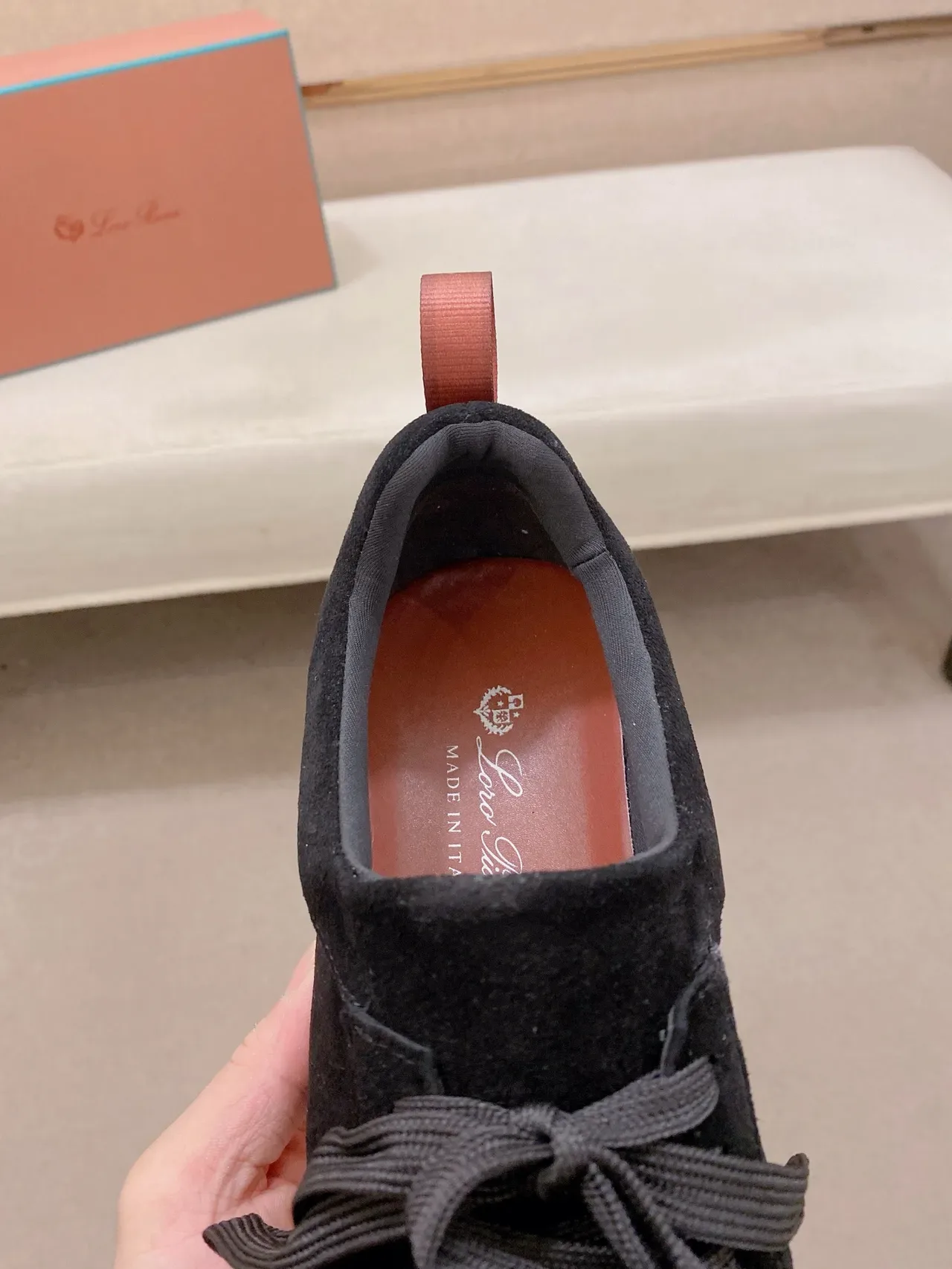 Black Pink Suede Upper Rubber Toe Cap Sneakers 4