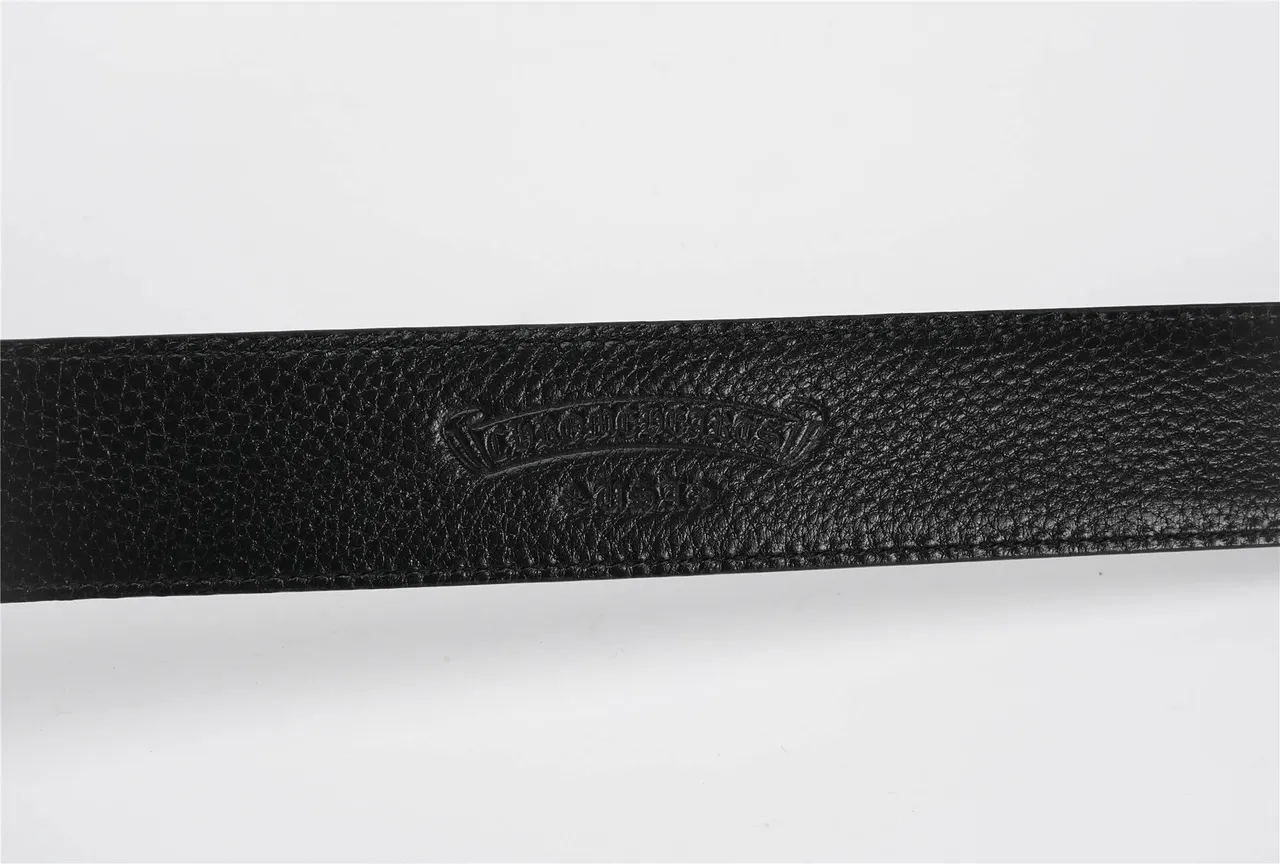 Black Silver Crocodile-Embossed Lion-Head Medallion Buckle Leather Belt 8