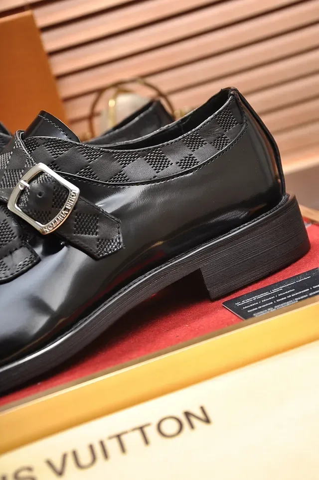 Black Silver Patent Leather Single Strap Monk Shoes 2