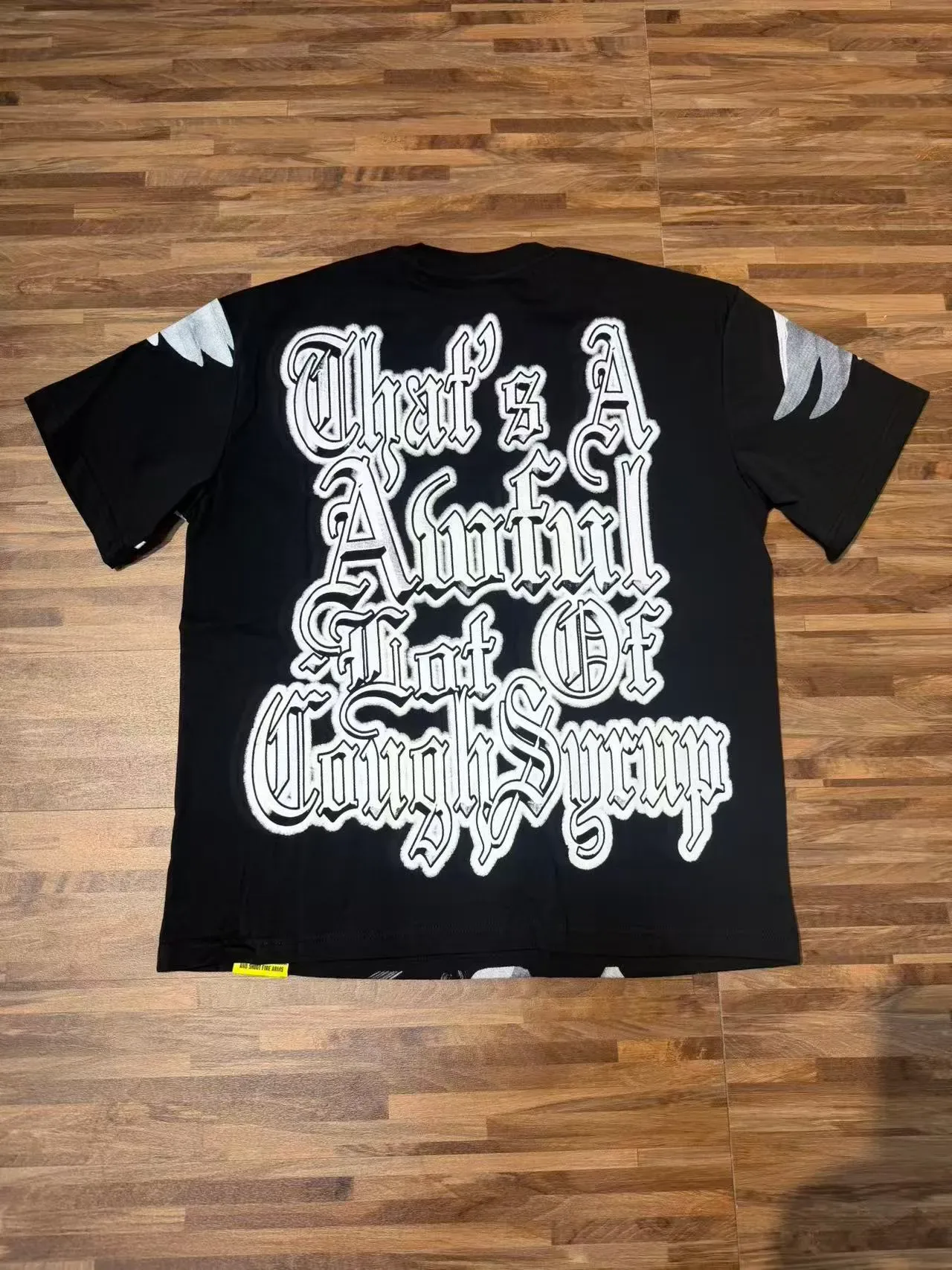 Black White Graphic-Print Oversized Fit T-Shirt 10