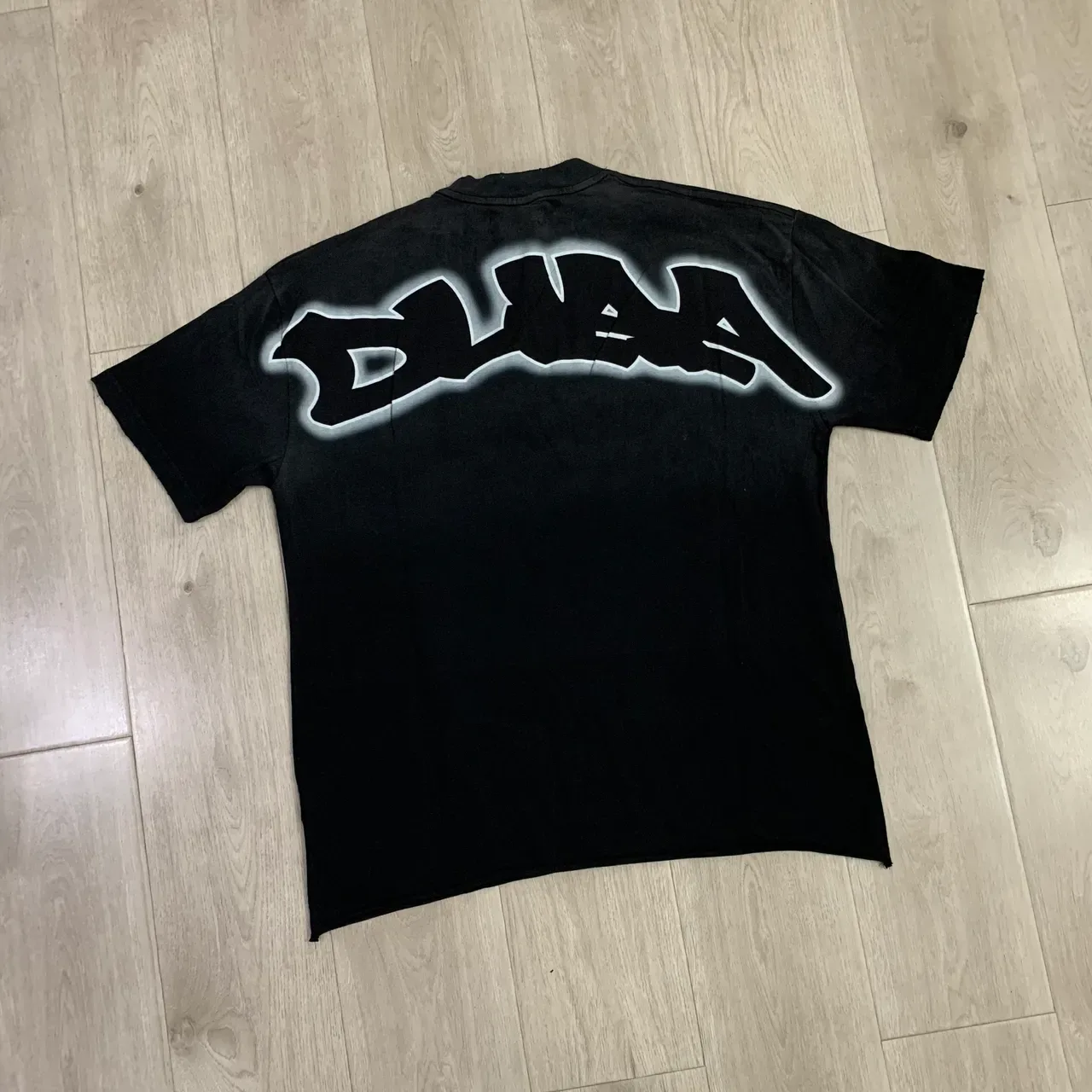 Black White Graphic Tee Rhinestone Embellished T-Shirt 6