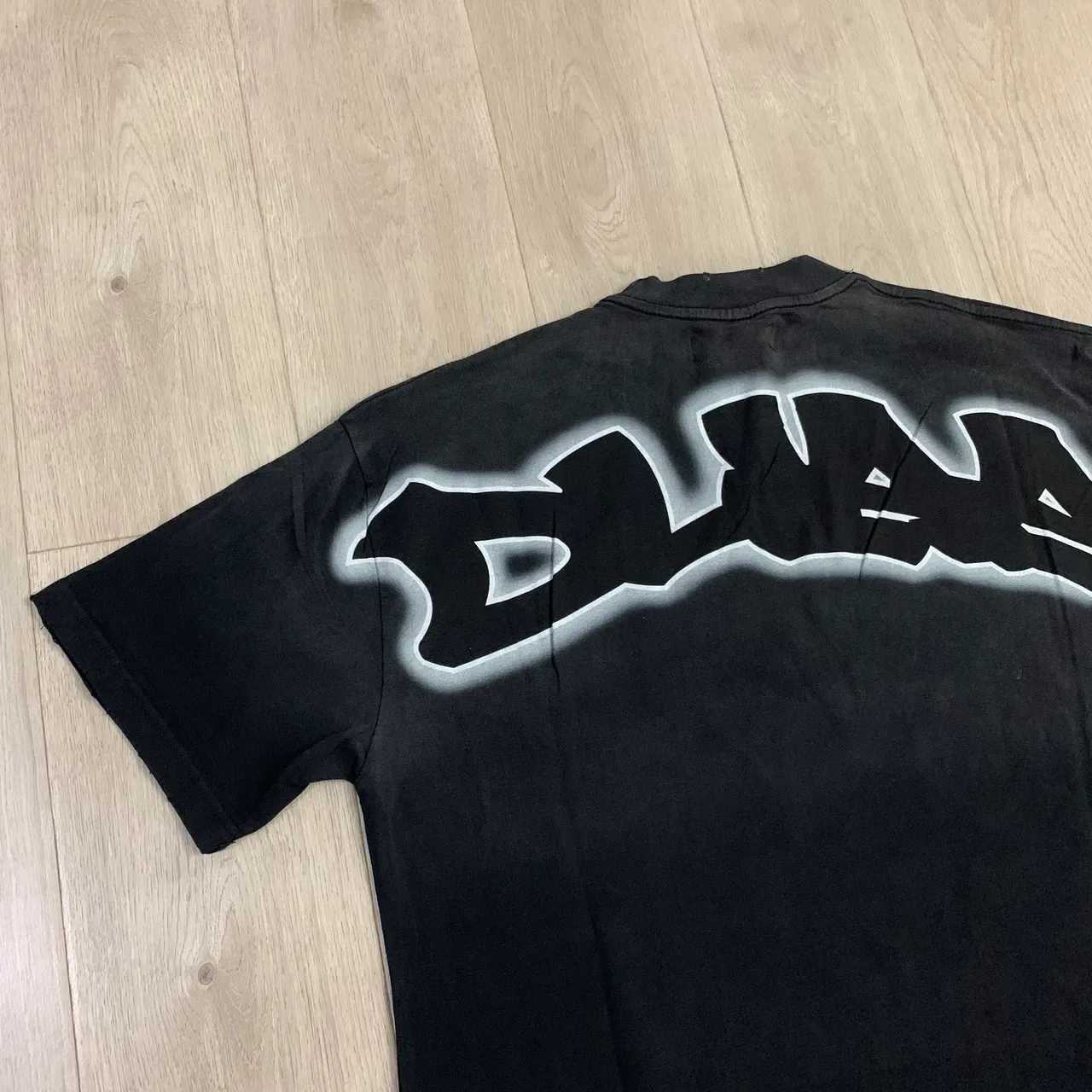 Black White Graphic Tee Rhinestone Embellished T-Shirt 7