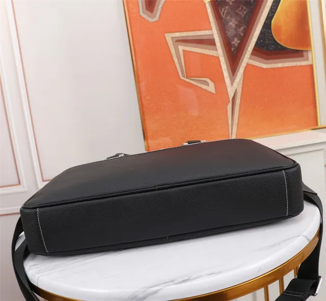 Black White Pebbled Leather Contrast Stitching Boston Bag 5