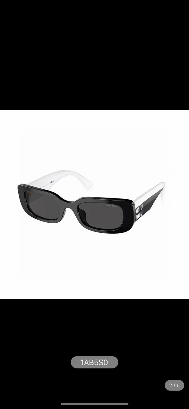 Black White Rectangular Narrow-Frame Dark Tinted Lenses Sunglasses 2