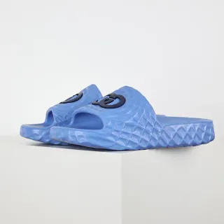 Blue Navy Molded Rubber Quilted Diamond Sole Slippers