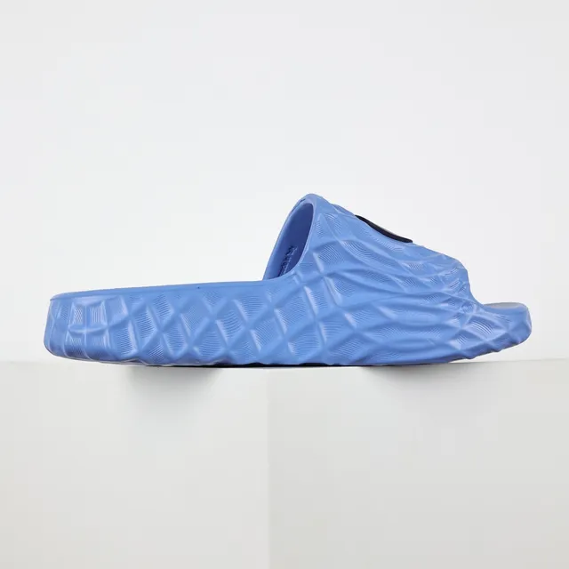 Blue Navy Molded Rubber Quilted Diamond Sole Slippers 7