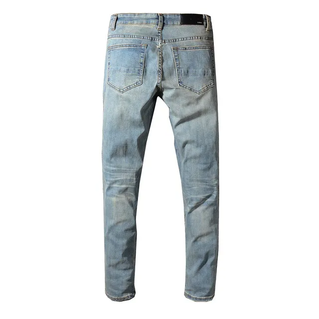 jeans bleus et rouges distressed ripped 10