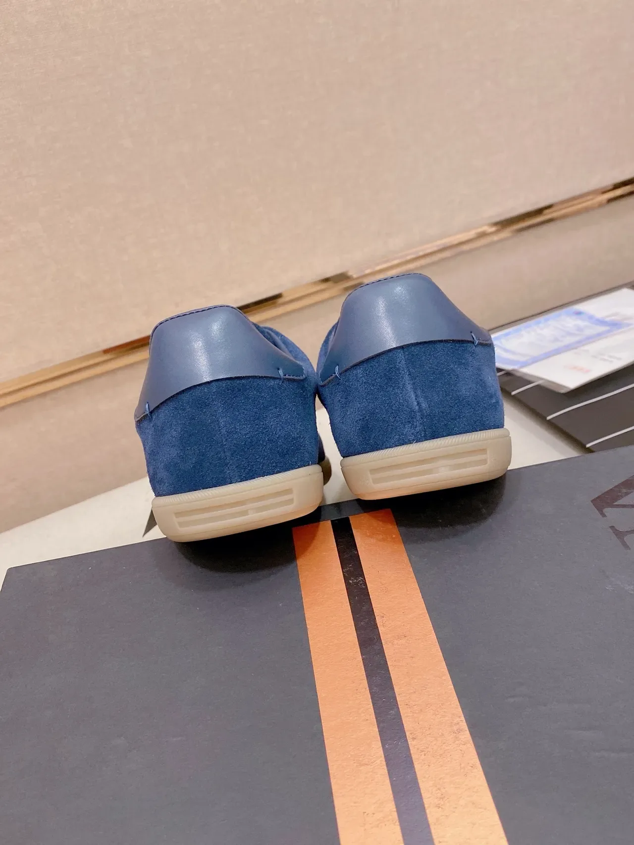 Blue Suede Low-Top Lace-Up Sneaker 3