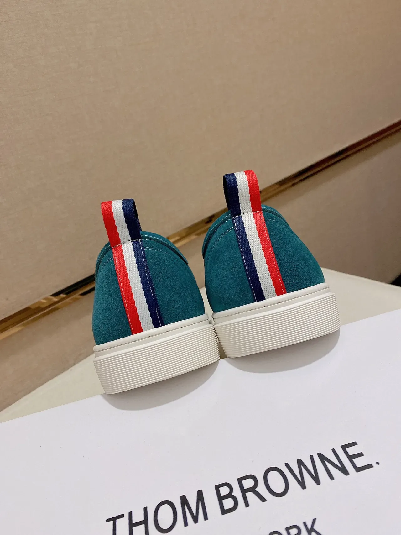 Blue White Teal Suede Upper Laces Sneakers 3