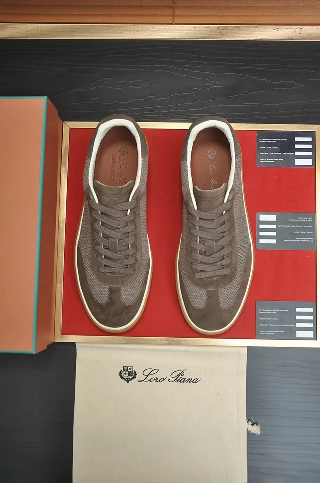 Brown Mesh-Suede Low-Top Gum Sole Lifestyle Sneaker 5