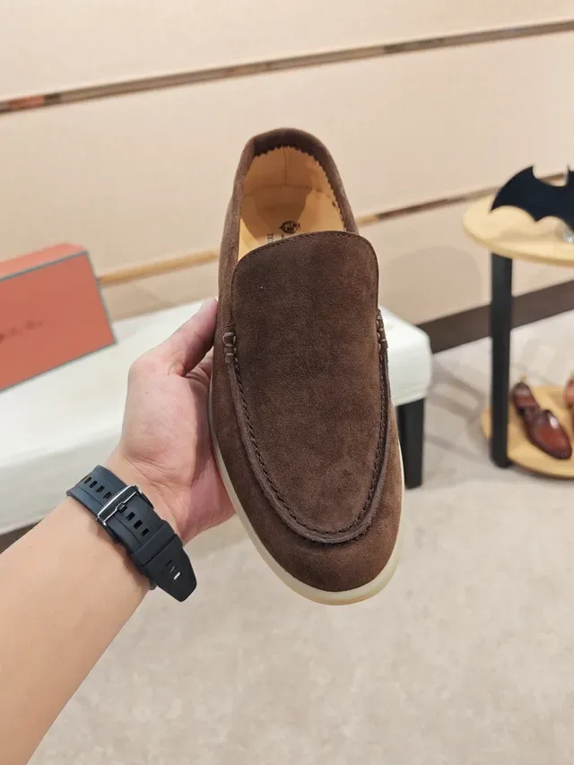 Brown Suede Moc-Toe Slip-On Loafer 6