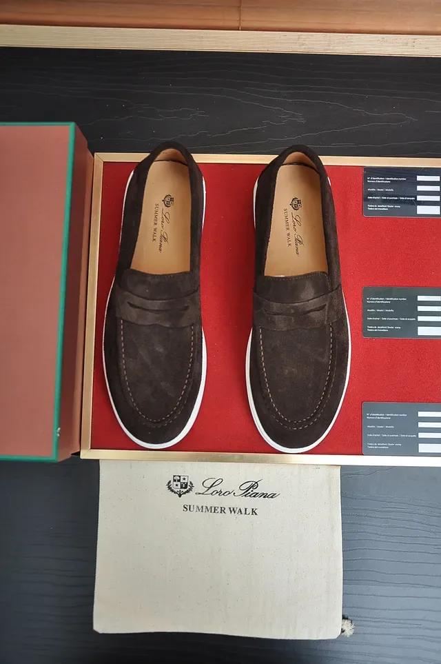 Brown White Suede Upper Penny Strap Loafer 5