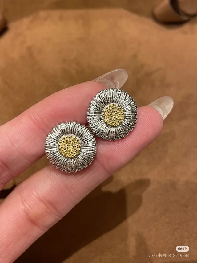 Buccellati Silver Gold Floral Motif Textured Bracelet 8
