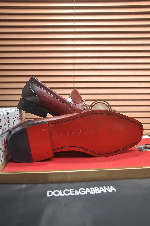 Burgundy Black Two-Tone Leather Metal Horsebit-Style Buckle Loafer 3