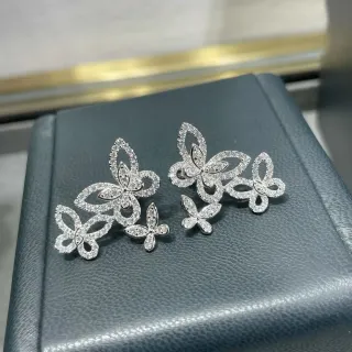 Butterfly Motif Pavé Crystal Stud Earrings