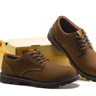 CAT Brown Moc-Toe Work Boots