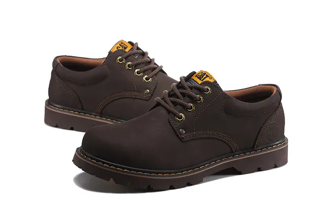 CAT Brown Moc-Toe Work Boots 12