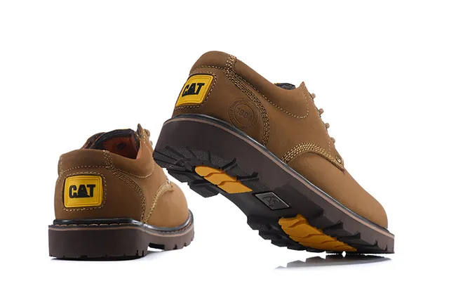 CAT Brown Moc-Toe Work Boots 16