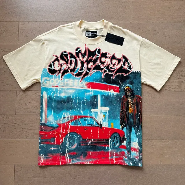 Cream Graphic-Print Oversized Double-Sided T-Shirt 5