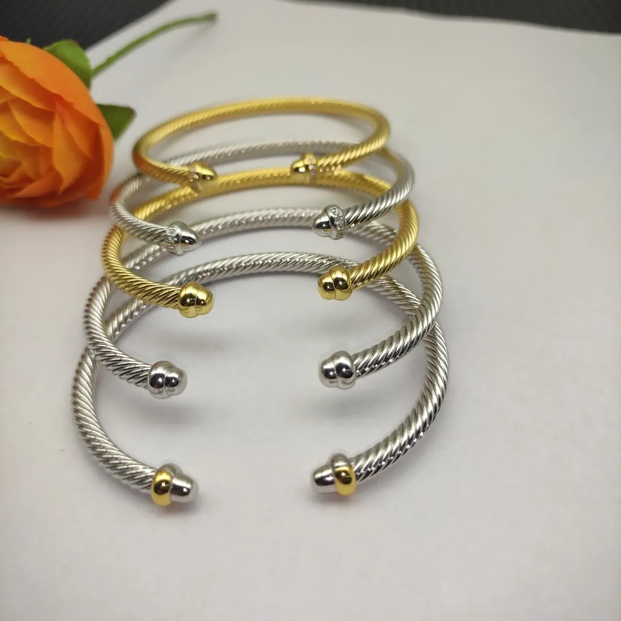 David Yurman Cable Classics Twisted Gold-Tone Open Cuff Bracelet 3