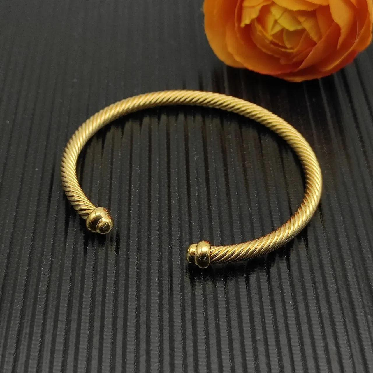 David Yurman Cable Classics Twisted Gold-Tone Open Cuff Bracelet 5