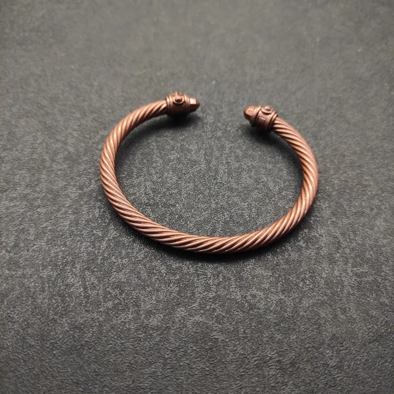 David Yurman Twisted Cable Copper-Tone Open Cuff Bracelet 6