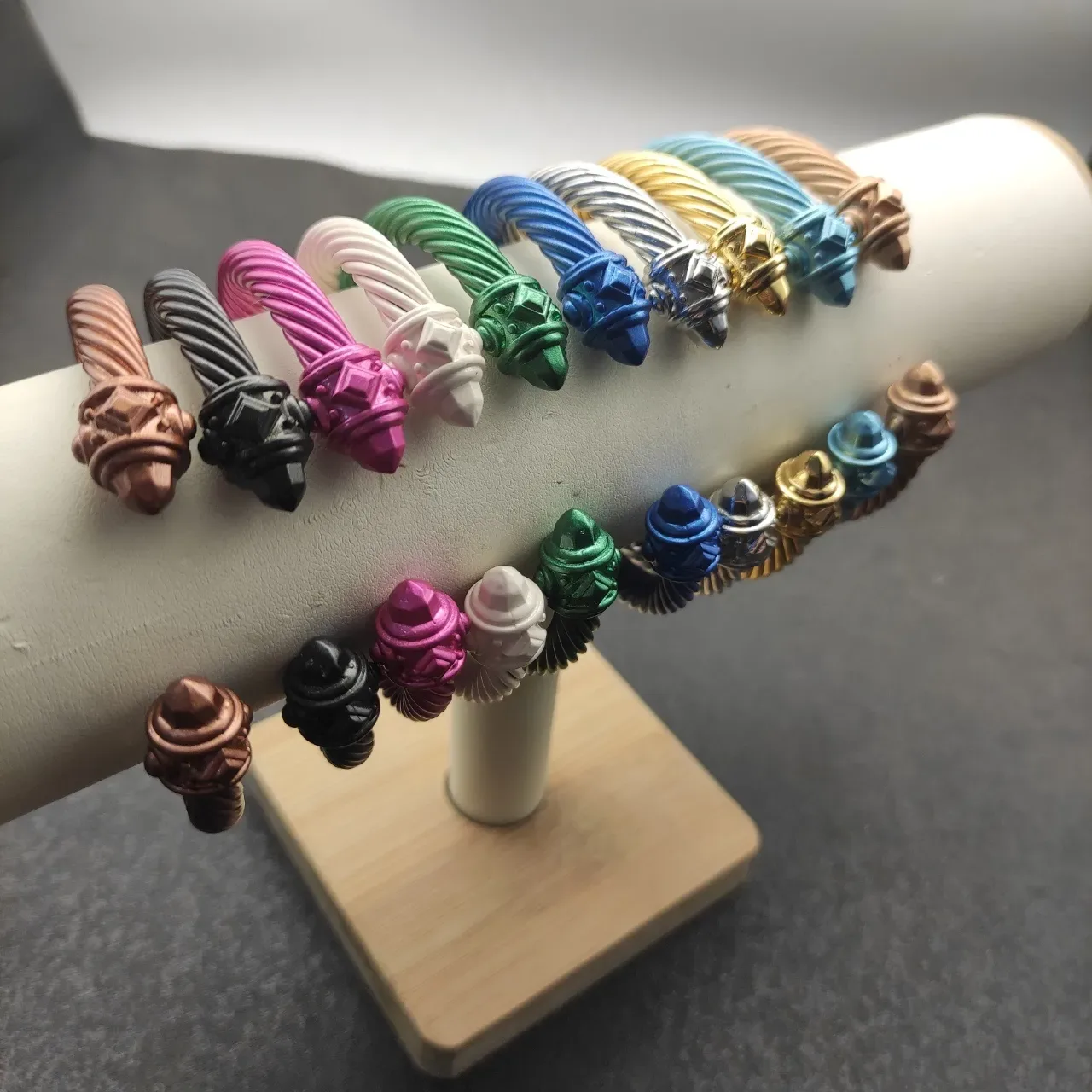 David Yurman Twisted Cable Sculpted End Cap Bracelet 2