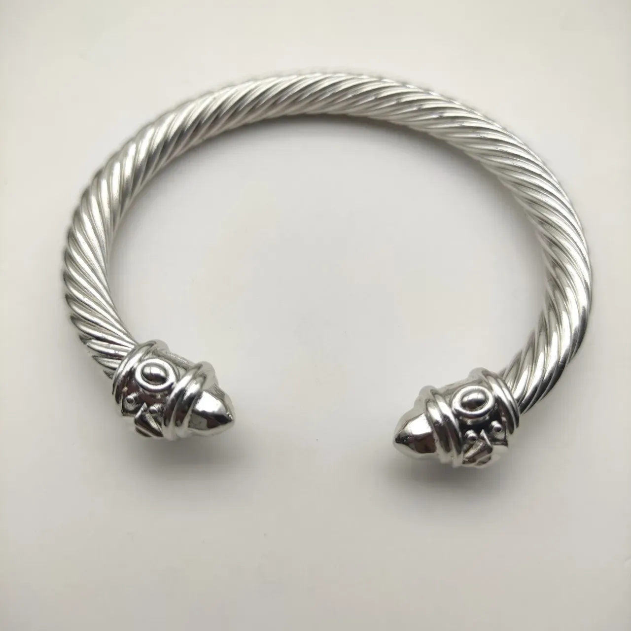 David Yurman Twisted Cable Sculpted End Cap Bracelet 3