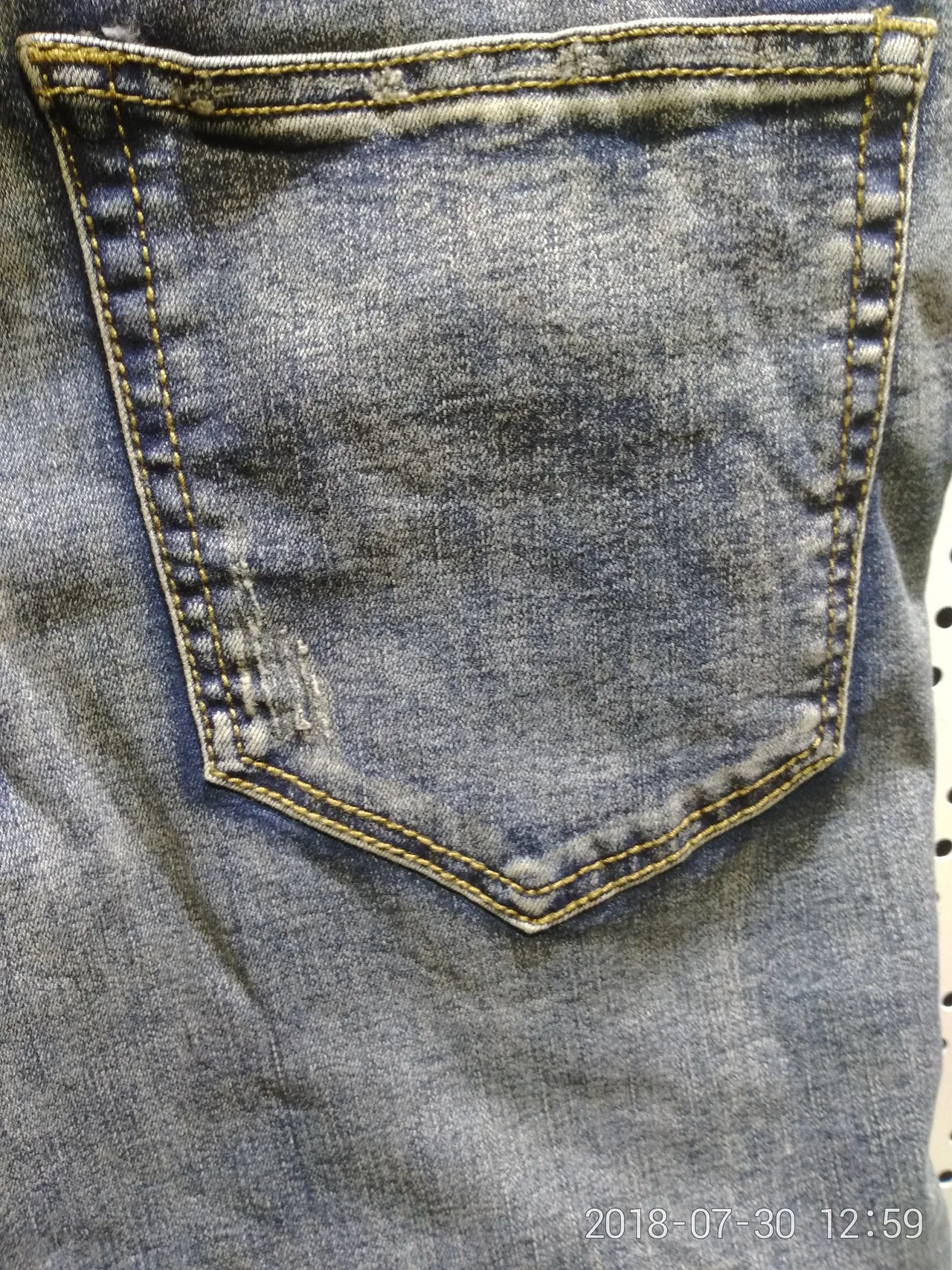 Distressed Moto-Panelled Zip-Pocket Denim Shorts 3