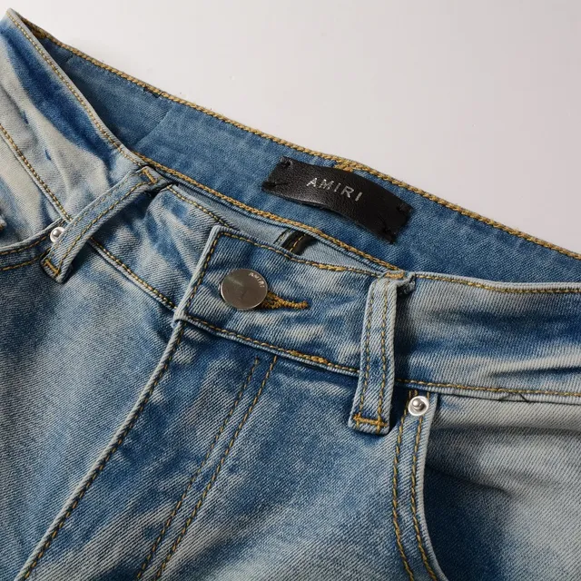 Jeans slim-fit light-wash déchirés 2